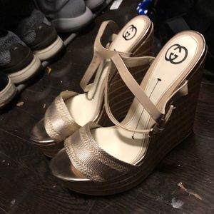 Gucci platform wedges